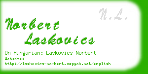 norbert laskovics business card